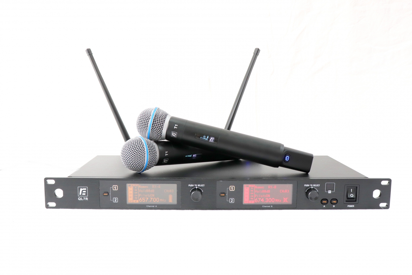 RFIntell QL7R/T1-A 651,800-683,400 МГц 2-канальная радиосистема с 2-мя ручными микрофонами в Люберцах