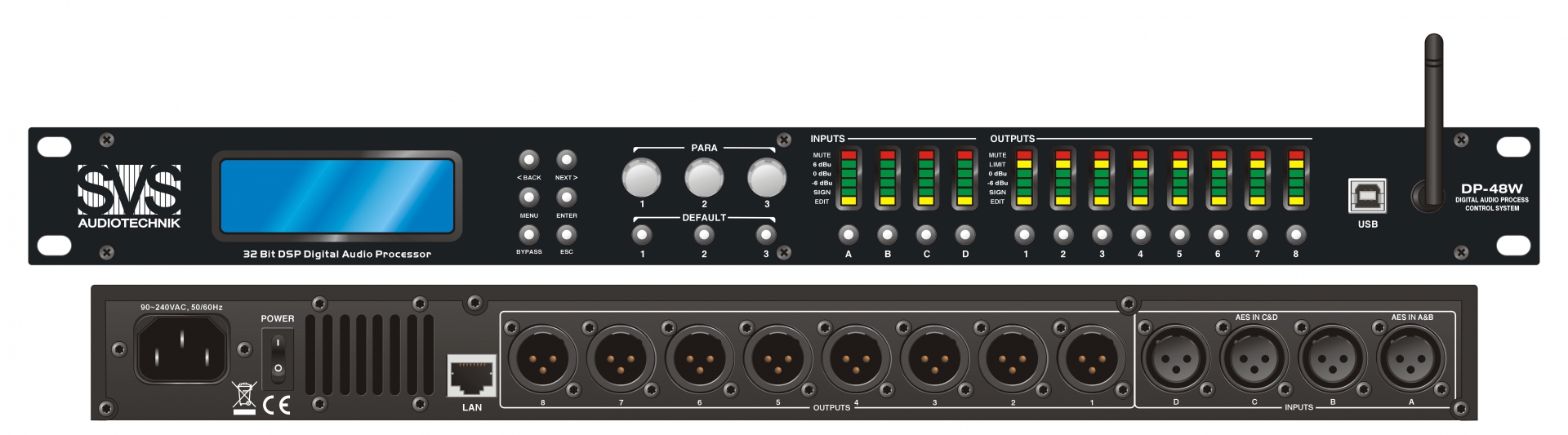 SVS Audiotechnik DP-48W Цифровой процессор: 4 входа 8 выходов в Люберцах