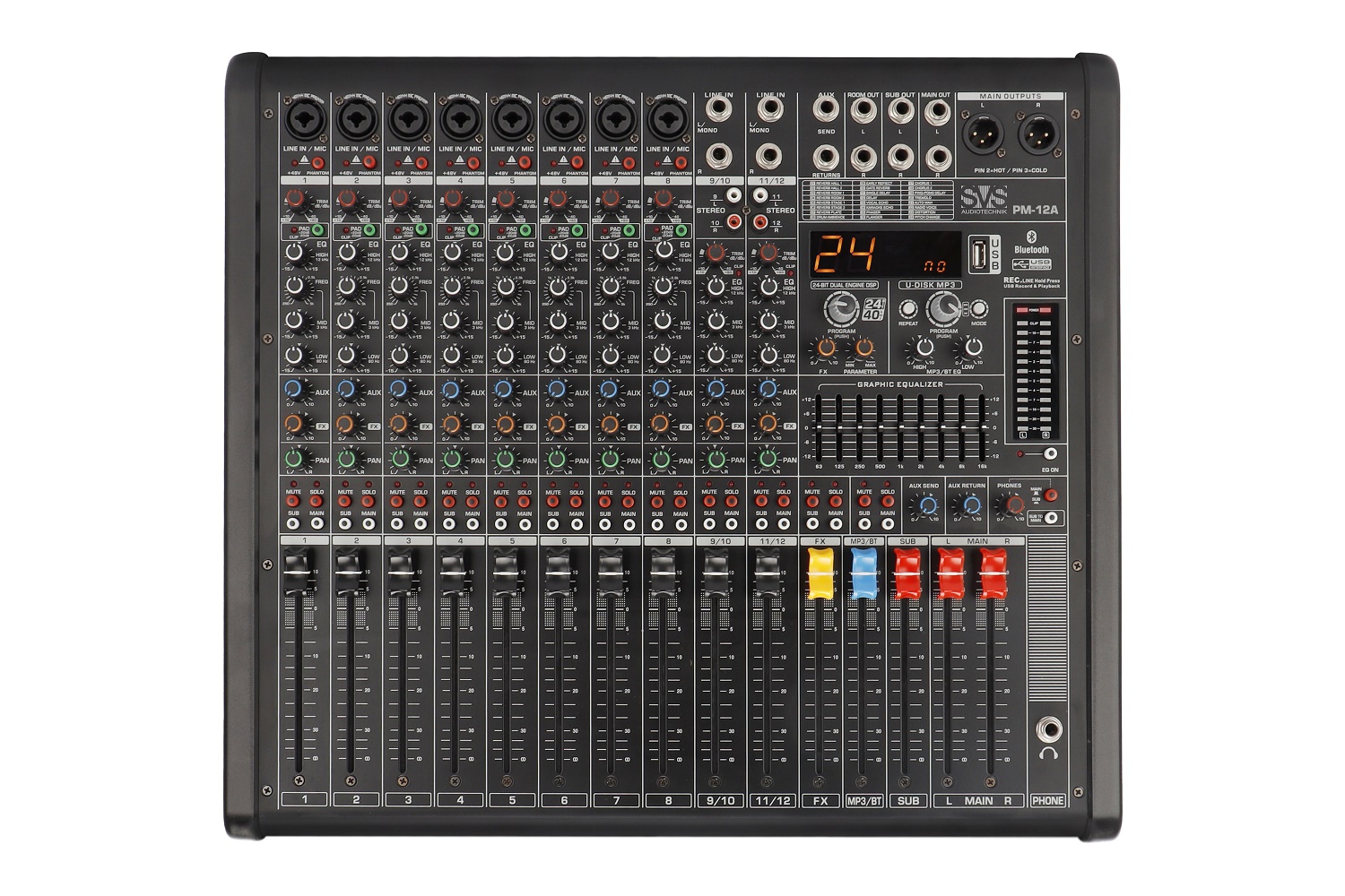 SVS Audiotechnik mixers PM-12A Активный аналоговый микшерный пульт, 12-канальный в Люберцах